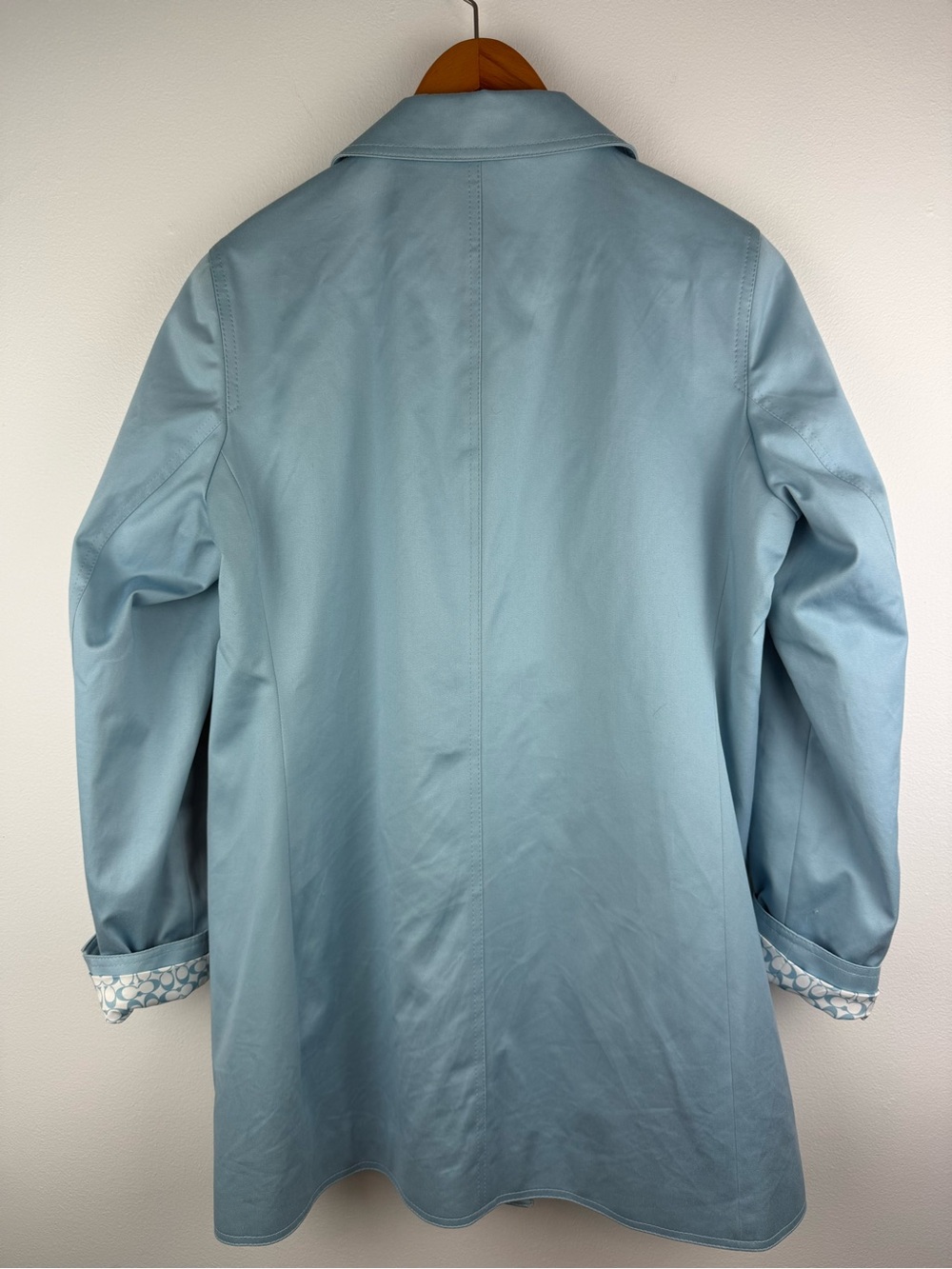 Coach Powder Blue Women's Single-Breasted Trench Coat - Picture 4 of 15
